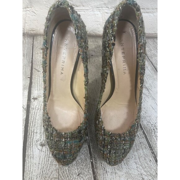 Anteprima Multicolor Tweed High Heel Pumps Sz 6 US 36.5 EU Made in Japan - Picture 2 of 8